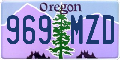OR license plate 969MZD