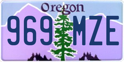 OR license plate 969MZE