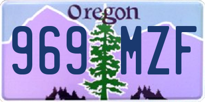 OR license plate 969MZF