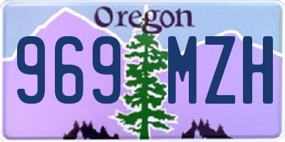 OR license plate 969MZH