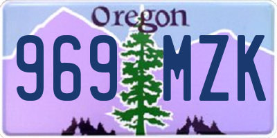 OR license plate 969MZK