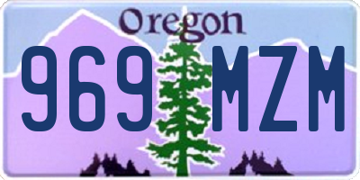 OR license plate 969MZM