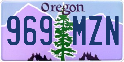 OR license plate 969MZN