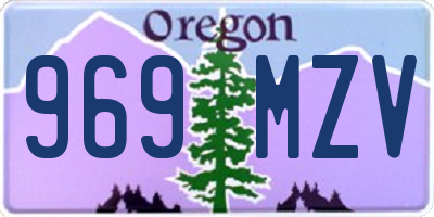OR license plate 969MZV