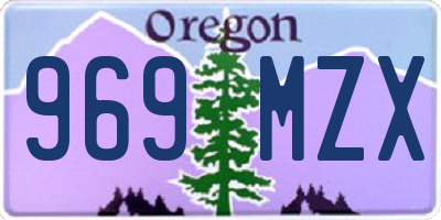 OR license plate 969MZX