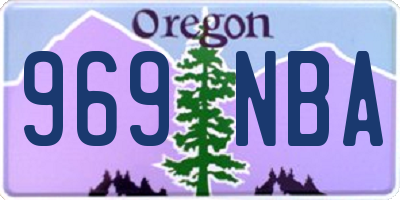 OR license plate 969NBA