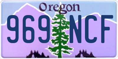 OR license plate 969NCF