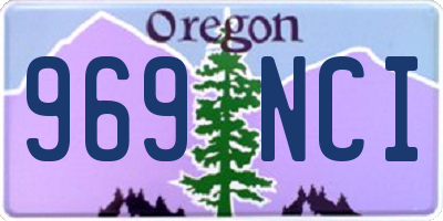 OR license plate 969NCI