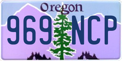 OR license plate 969NCP