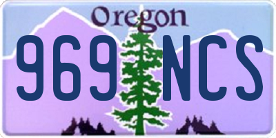 OR license plate 969NCS