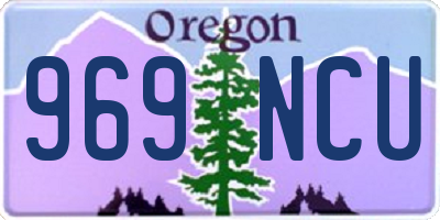OR license plate 969NCU