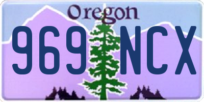 OR license plate 969NCX