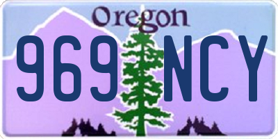 OR license plate 969NCY