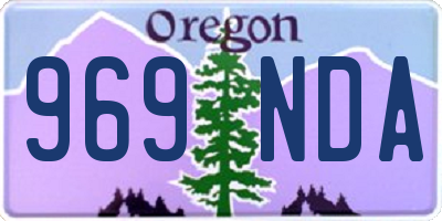 OR license plate 969NDA
