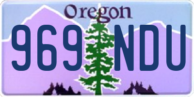 OR license plate 969NDU