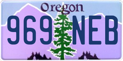 OR license plate 969NEB