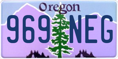 OR license plate 969NEG