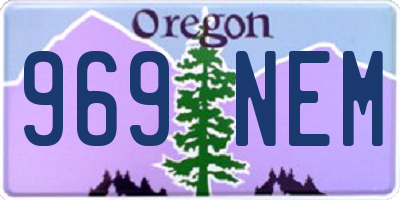 OR license plate 969NEM