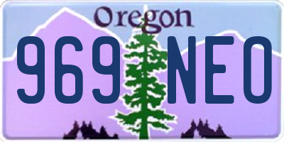 OR license plate 969NEO