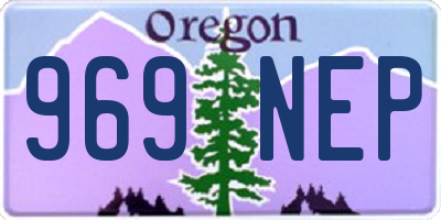 OR license plate 969NEP