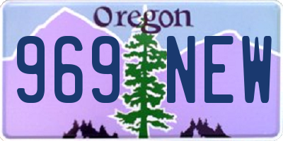 OR license plate 969NEW