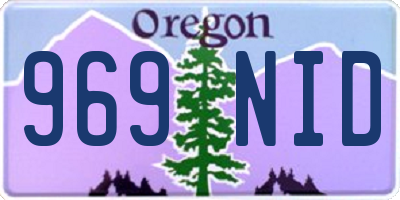 OR license plate 969NID