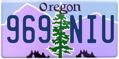 OR license plate 969NIU