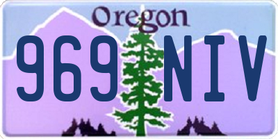OR license plate 969NIV