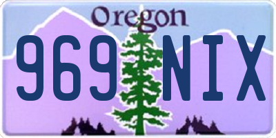 OR license plate 969NIX