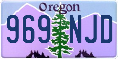 OR license plate 969NJD
