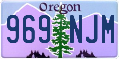 OR license plate 969NJM
