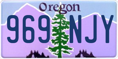 OR license plate 969NJY