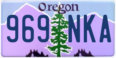 OR license plate 969NKA