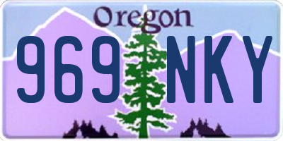 OR license plate 969NKY