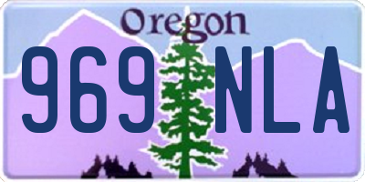 OR license plate 969NLA