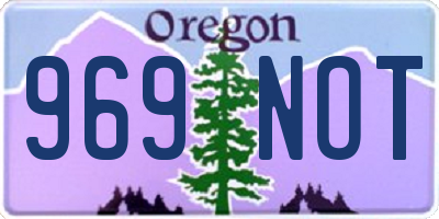 OR license plate 969NOT