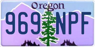OR license plate 969NPF