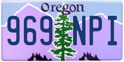OR license plate 969NPI