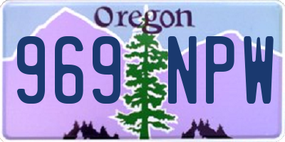 OR license plate 969NPW