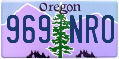 OR license plate 969NRO