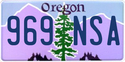 OR license plate 969NSA