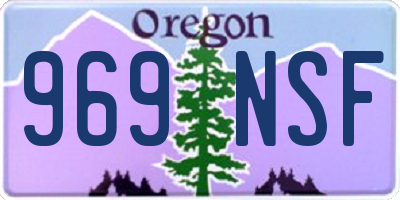 OR license plate 969NSF