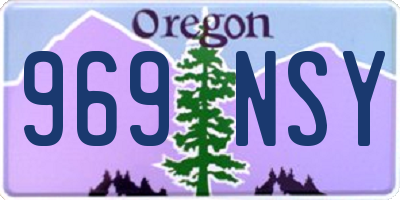 OR license plate 969NSY