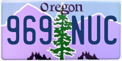OR license plate 969NUC