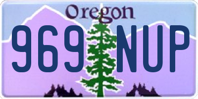 OR license plate 969NUP