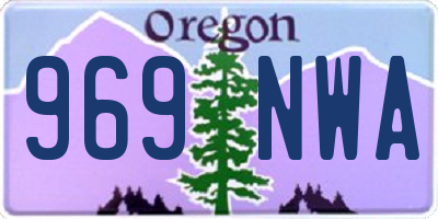 OR license plate 969NWA