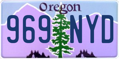 OR license plate 969NYD