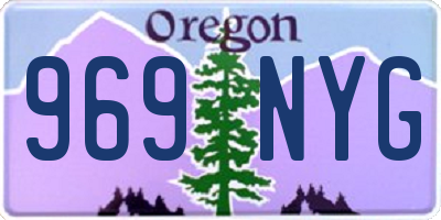 OR license plate 969NYG