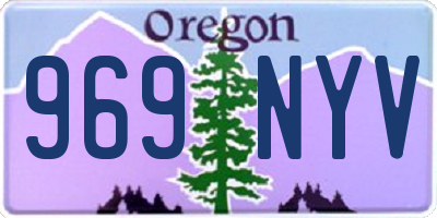 OR license plate 969NYV