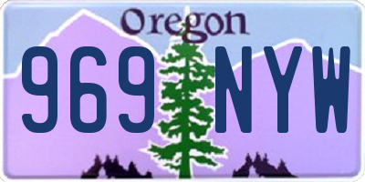 OR license plate 969NYW